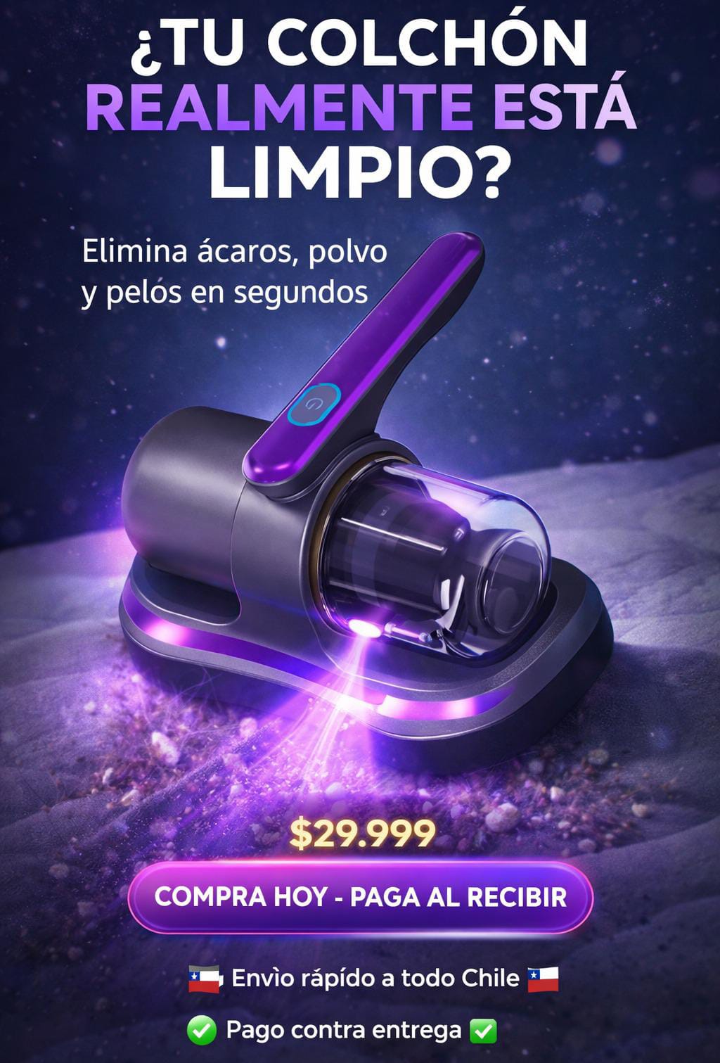 Aspiradora Profunda Ultra Clean Pro-“Lo limpio no siempre es limpio… hasta que lo aspiras.”